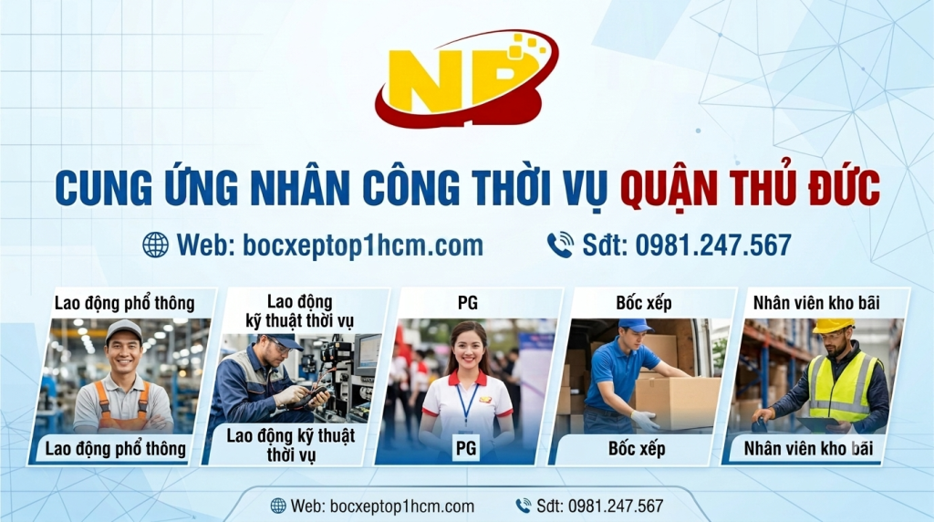 cung ứng nhân công thời vụ, phổ thông thủ đức 24/24